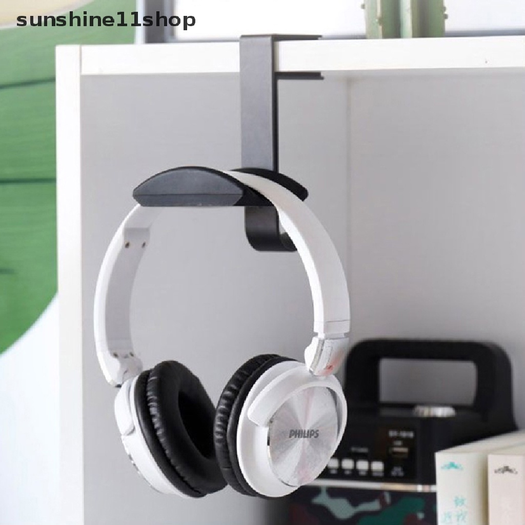 Sho Desk Mount Universal Gantungan Kantor Gaming Headphone Stand Display Rak Headset Holder Hemat Ruang Penjepit Meja N