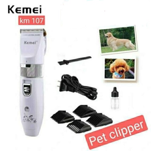 KEMEI KM-107 Mute Electric Pet Hair Cut Hair Clippers MURAH