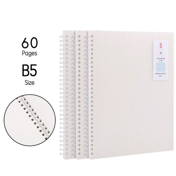 

Sale NOTEBOOK BUKU RING B5 GRID KOTAK DELI LPB560 60LBR COVER PUTIH NOTEPAD