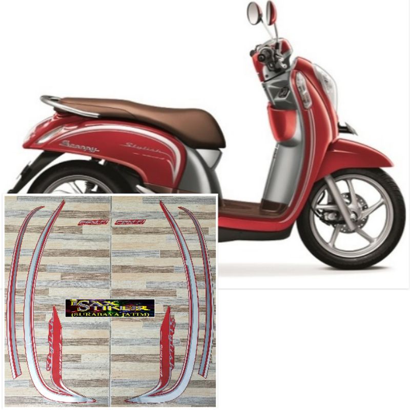striping original Honda Scoopy stylish tahun 2016