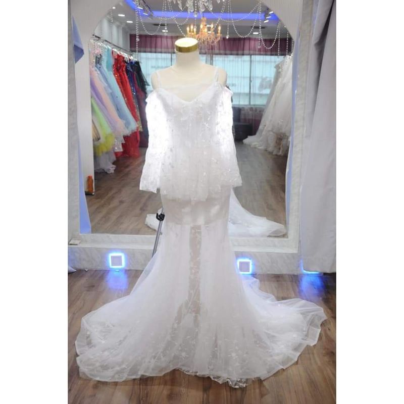 Gaun prewedding korean style wedding party dress