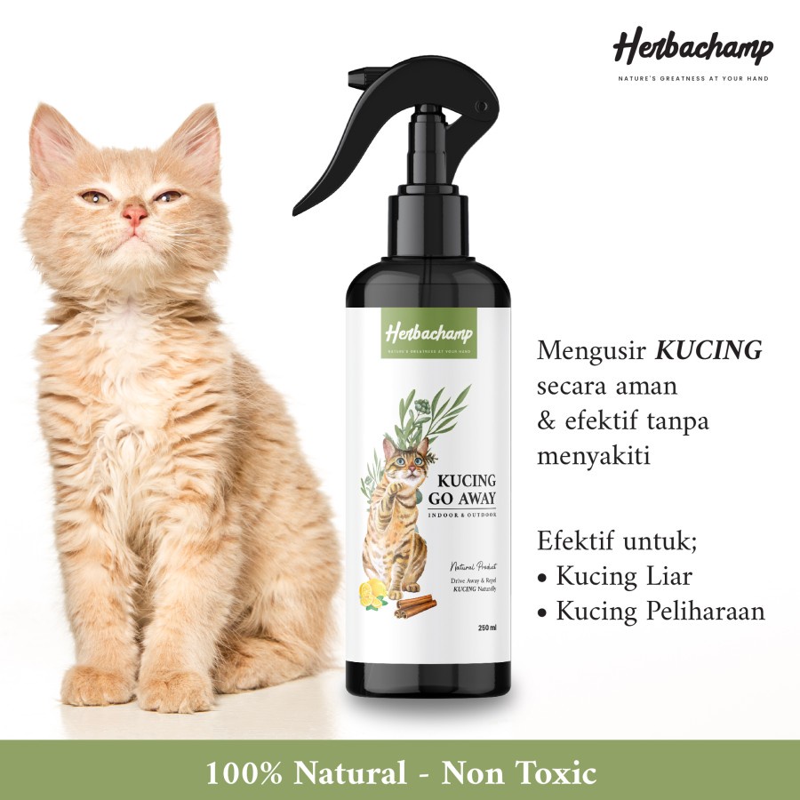 Herbachamp KUCING GO AWAY / Spray Pengusir Kucing Alami / Cat Repellent Spray