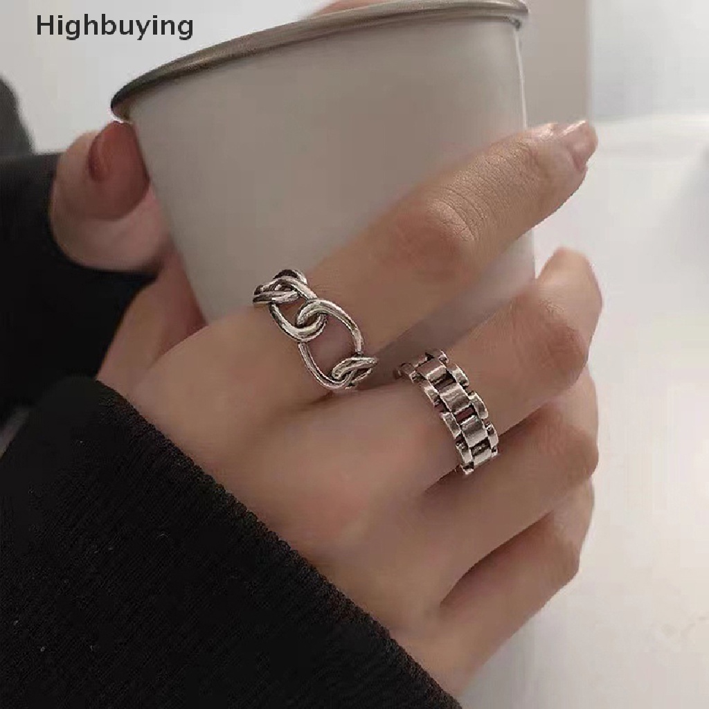 Hbid 925 Perak Fashion Romantis Gelang Jam Pembukaan Jari Cincin Untuk Wanita Pesta Pernikahan Halus Minimalis Valene Day Anniversary Perhiasan Glory