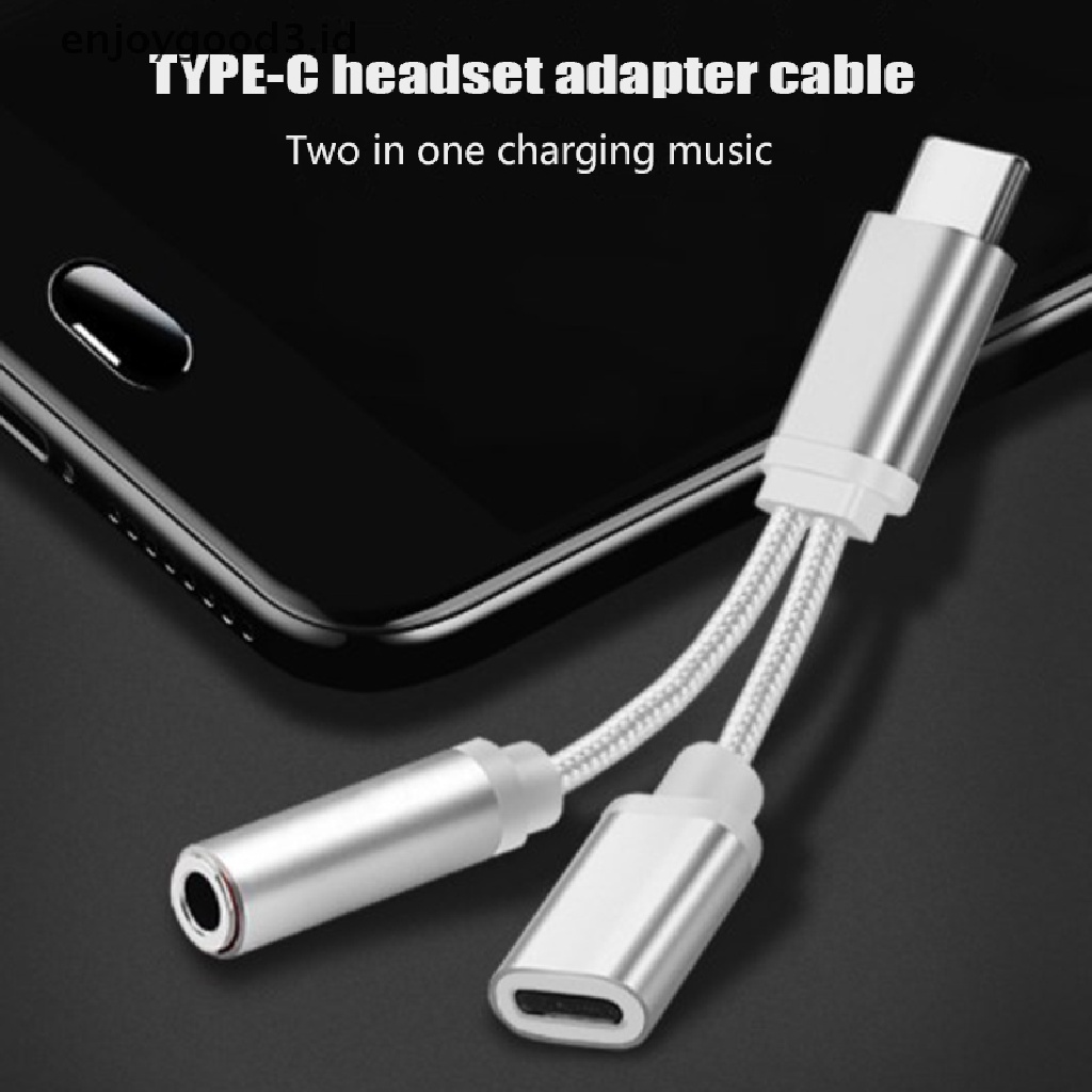 【 Rready Stock 】 USB Type C To 3.5mm Aux Adapter Jack Audio Cable Earphone Cable Converter （ ID ）