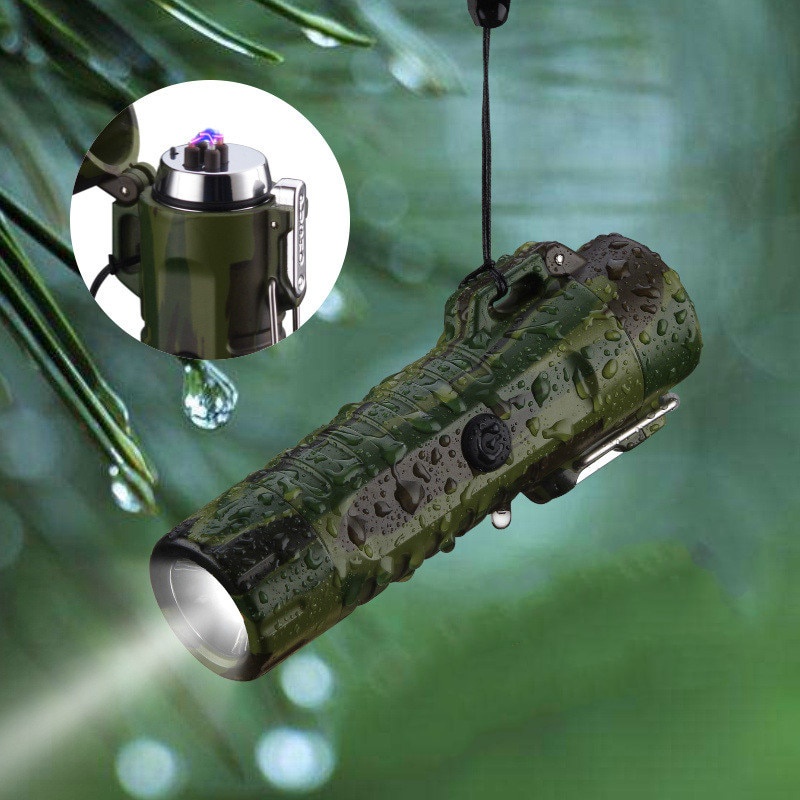 Jobon Explorer Korek Api Elektrik Plasma Arc Lighter Outdoor Waterproof with Senter LED MURAH