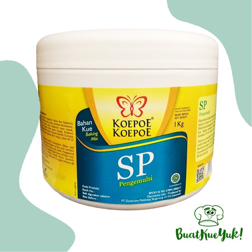 

Koepoe Koepoe SP - Cake Emulsifier / Baking Mix Pengemulsi KOEPOE Kupu Besar 1 kg