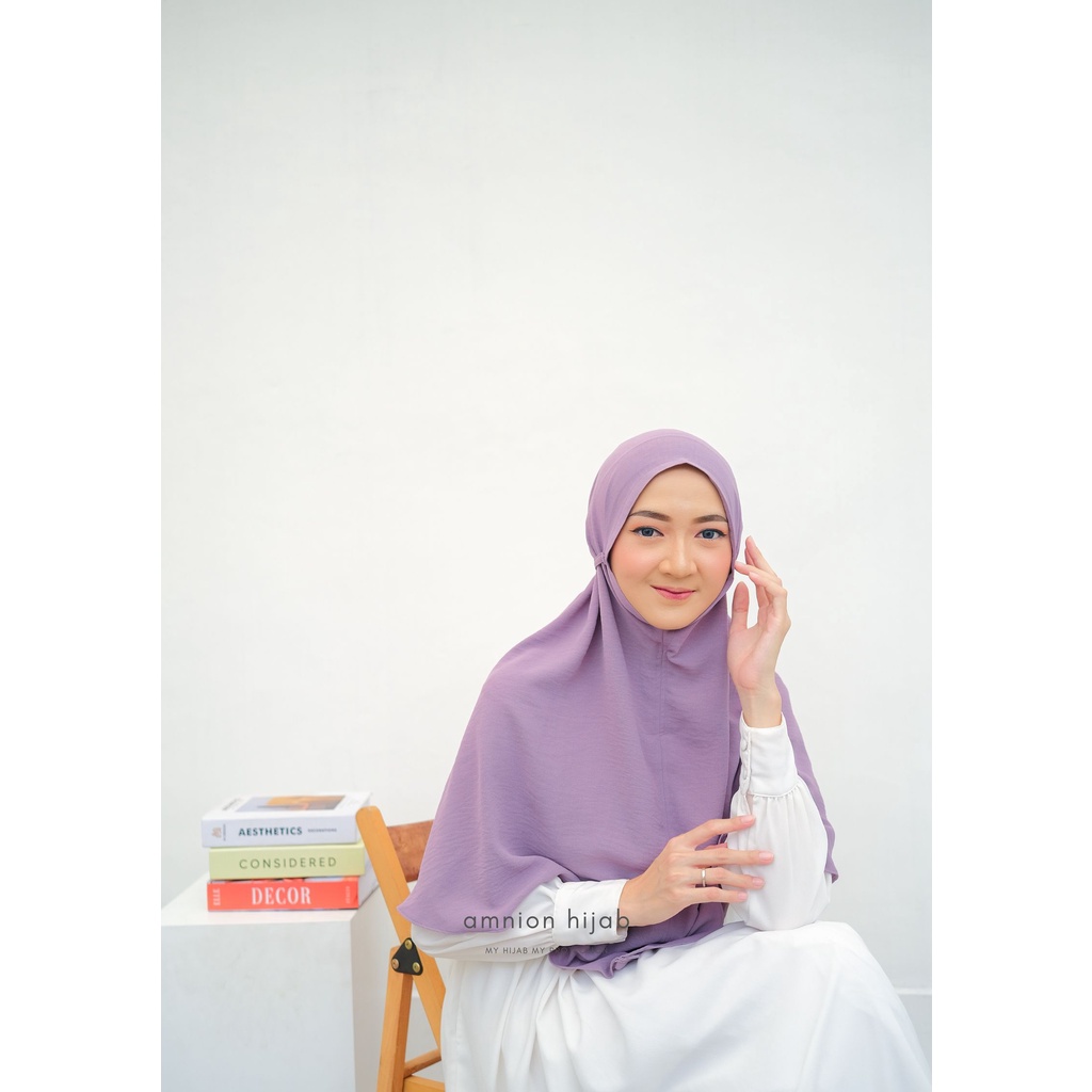 Hijab Instan Liavender / Bergo Alia Crinkle Airflow by Amnion Hijab