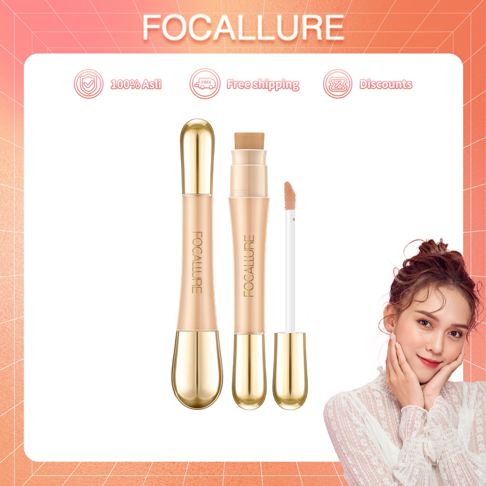 FOCALLURE #AmberGold Full Coverage Concealer Lightweight Untuk Wajah