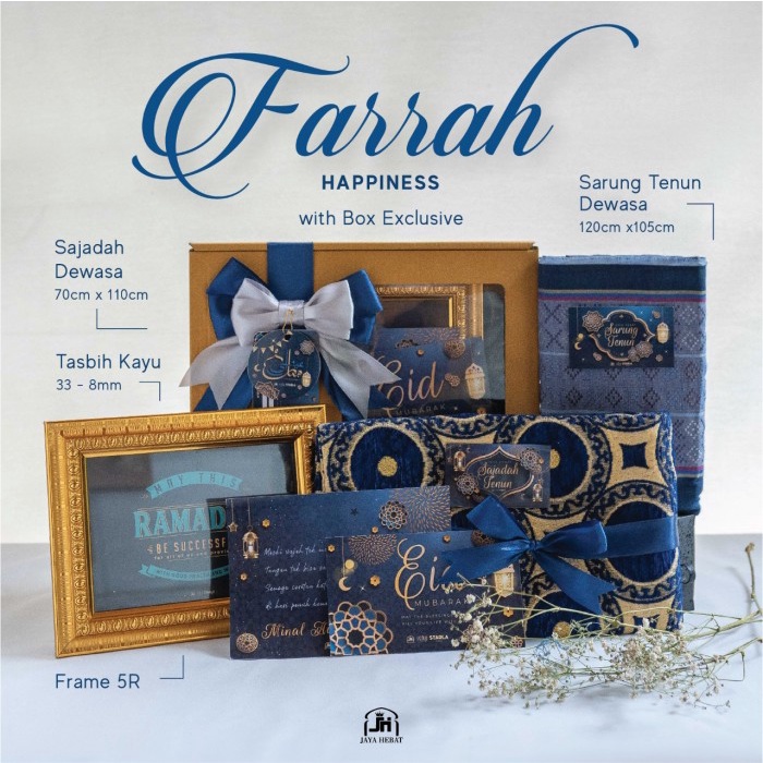 

(COD) PAKET HAMPERS IDUL FITRI LEBARAN MUSLIM SAJADAH SARUNG BOX BIRU 2 - Farrah