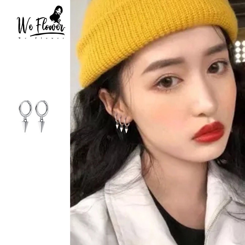 Kami Bunga Minimalis s925 Perak Kerucut Kecil Hoop Anting-Anting Untuk Wanita Pria Unisex Fashion Geometris Anting-Anting Pakaian Sehari-Hari Telinga Perhiasan Aksesoris