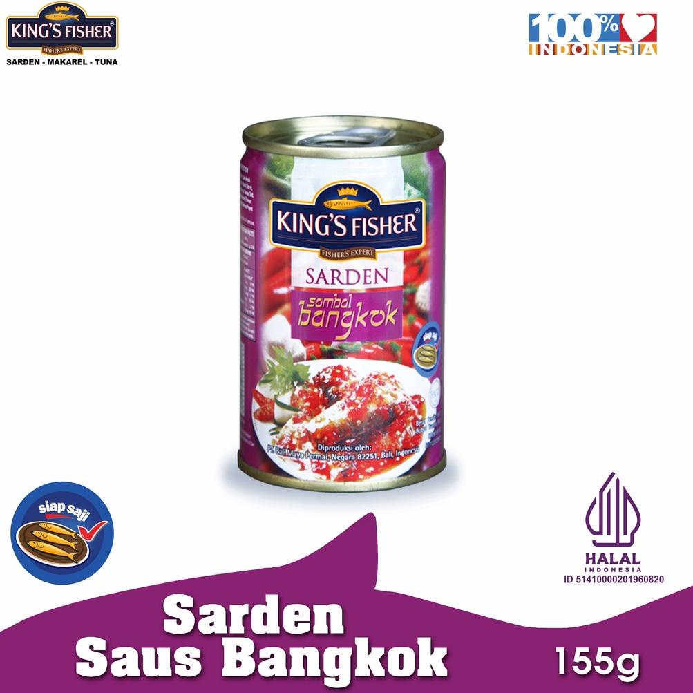 

Free Ongkir King's Fisher Sarden mini rasa saus bangkok Makanan Kaleng 155 gr