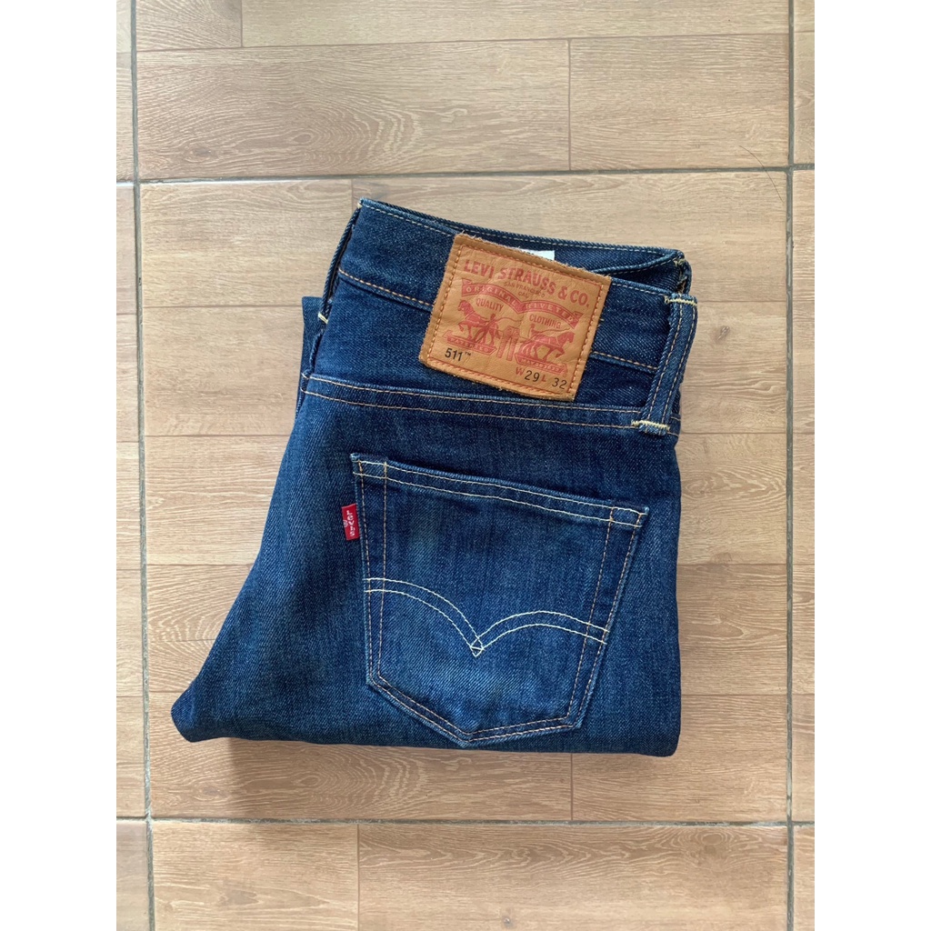 Levis 511 Made in USA Dark Denim Jeans White Oak Cone [04511-2301]