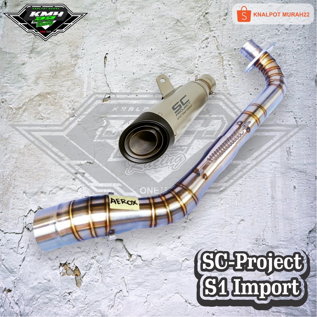 Knalpot Racing SC-Project S1 Import Full System Nmax Aerox 155 Lexi