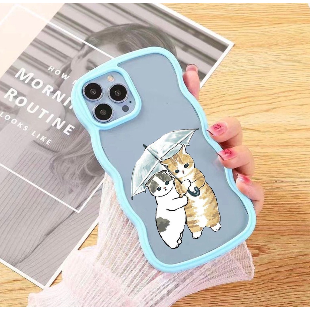 HH32 Casing HP cantik wanita cat kucing miaow miao For Iphone 7+ 8+ Plus X Xs Xr Max 11 12 13 14 Pro Max 14+ 14Plus FJ08