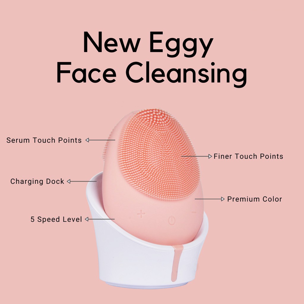 【COD】Alat Pembersih Wajah Elektrik Brush Silikon Pembersih Muka Facial Cleaner Electric