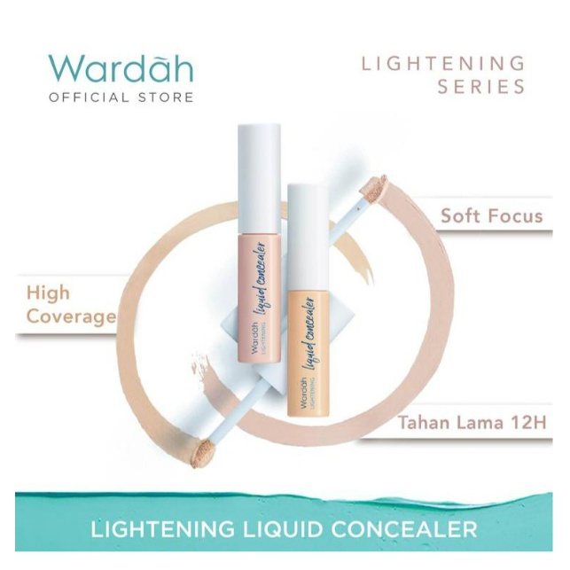 Wardah Lightening Liquid Concealer - Concealer Mencerahkan dan Menyamarkan Noda Hitam di Wajah Yang Tahan Lama