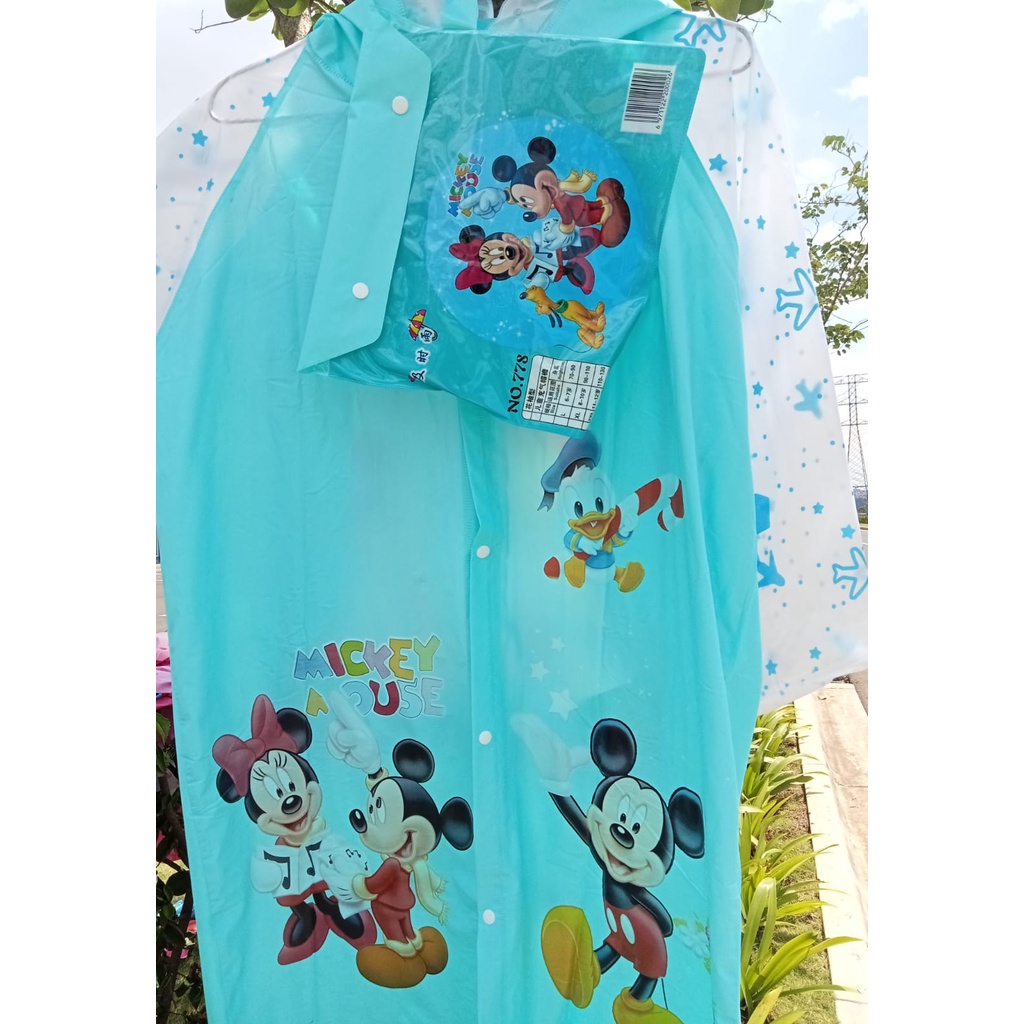 Jas Hujan Anak Karakter Ransel / Jas Hujan Anak Lucu / Jas Hujan Jubah Anak Karakter / Jas Hujan Ana