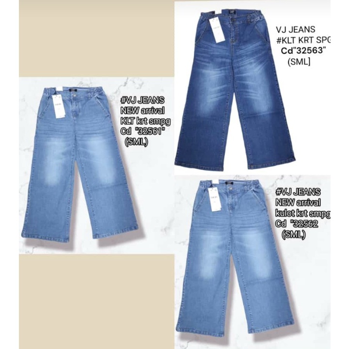 VJ KULOT JEANS IMPORT PINGGANG KARET TERLARIS