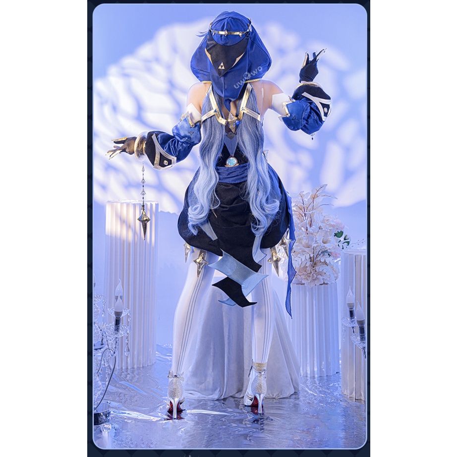 UWOWO Game Genshin Impact Layla Sumeru Cryo Female Cosplay Costume Genshin Impact Cosplay Layla Outfit