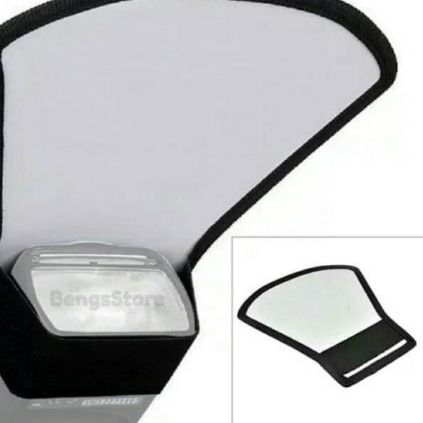 Borong Murah Flash Reflector Diffuser SoftBox 2in1 Reflektor Diffuser Silver White