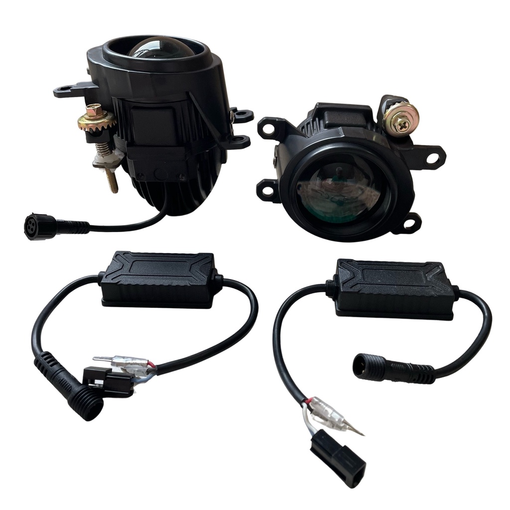 Foglamp Projector Q8 Lensa LED Lampu Kabut Mobil Projie BiLED 2 Inch Inchi Inci 3 Warna