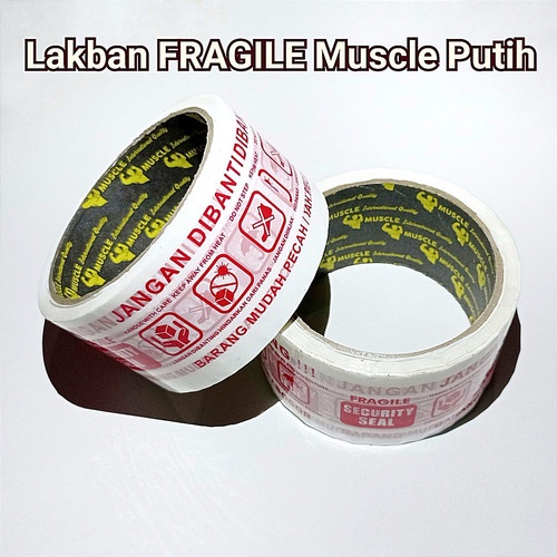 LAKBAN MUSCLE FRAGILE PUTIH 2 INCH 48 MM X 90 YARD