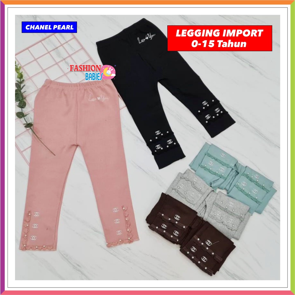 LEGGING ROSES ANAK IMPORT NEW CHANEL FLOWER RABBIT 10-15 TH ANAK TANGGUNG