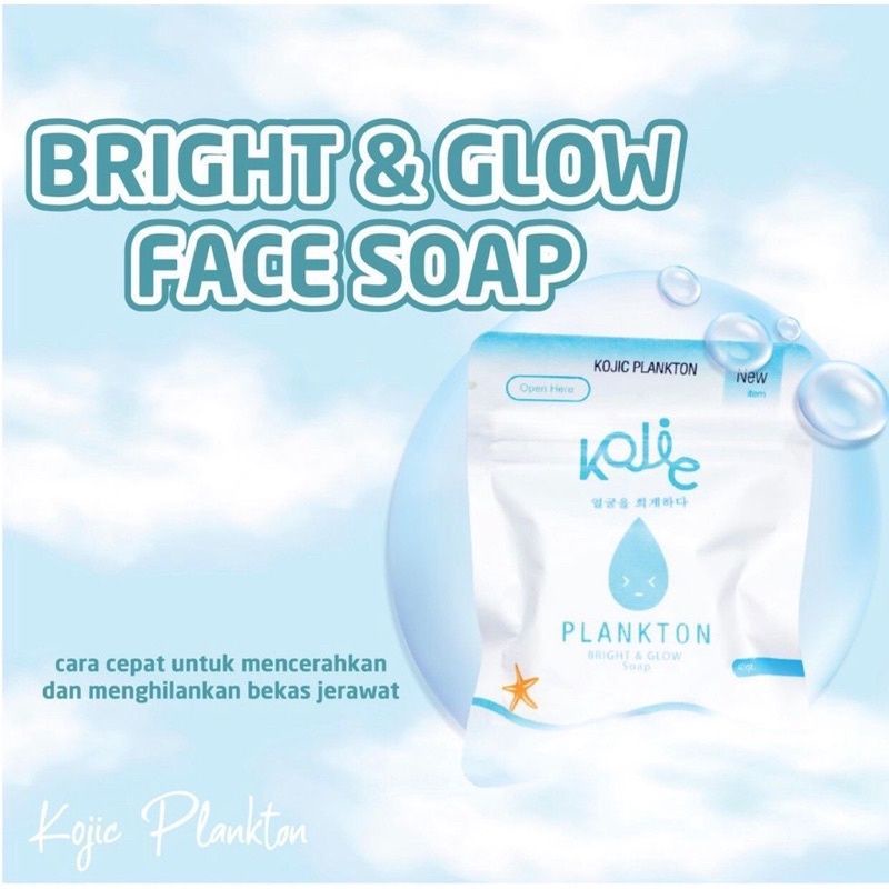‼️READY‼️KOJIC PLANKTON BRIGHT AND GLOW SABUN KOJIC PLANKTON BODY SOAP PEMUTIH BADAN