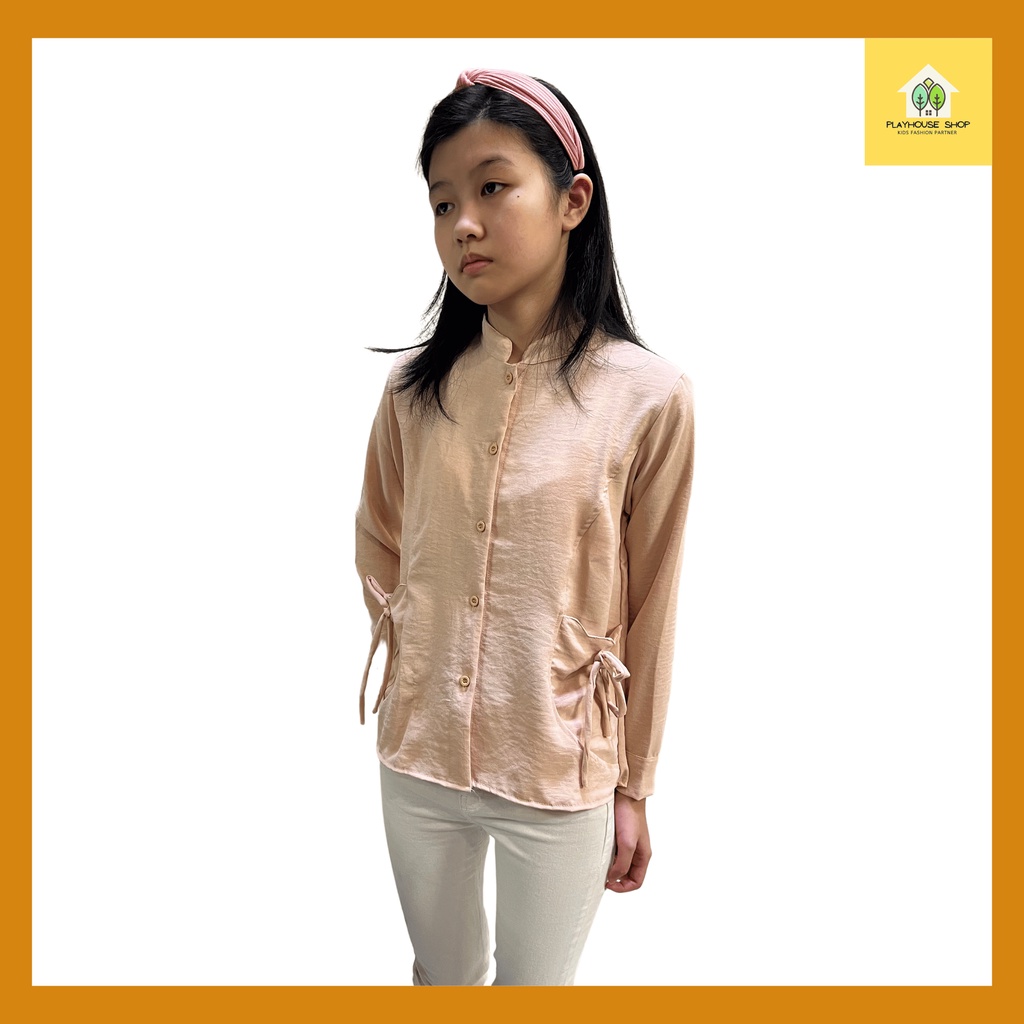 Play House - Kemeja Blouse Fashion Atasan Anak Perempuan Lengan Panjang Umur 5-12 Tahun