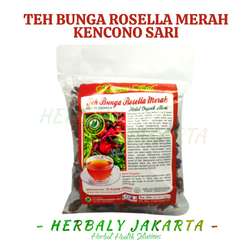 

Teh Bunga Rosella Merah Kencono Sari Teh Seduh Alami