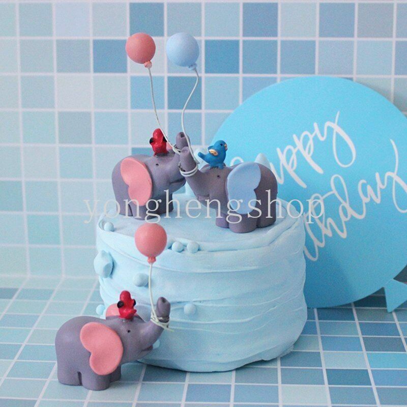 Topper Kue Bentuk Gajah Balon Untuk Dekorasi Pesta Ulang Tahun Pernikahan Baby Shower