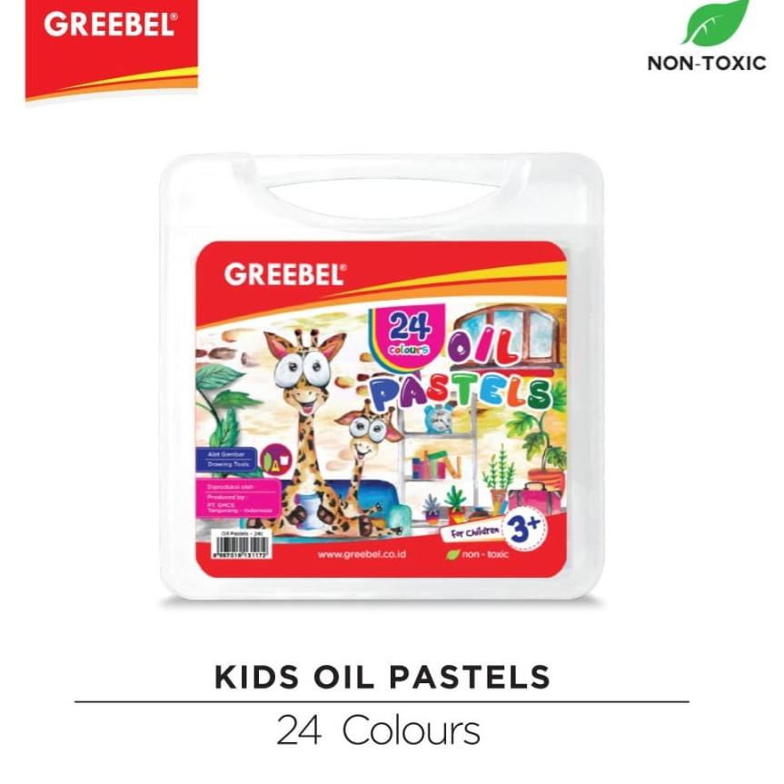 

N38 Crayon Oil Pastel Krayon GREEBEL Kids 24 Warna TERLARIS ヽ