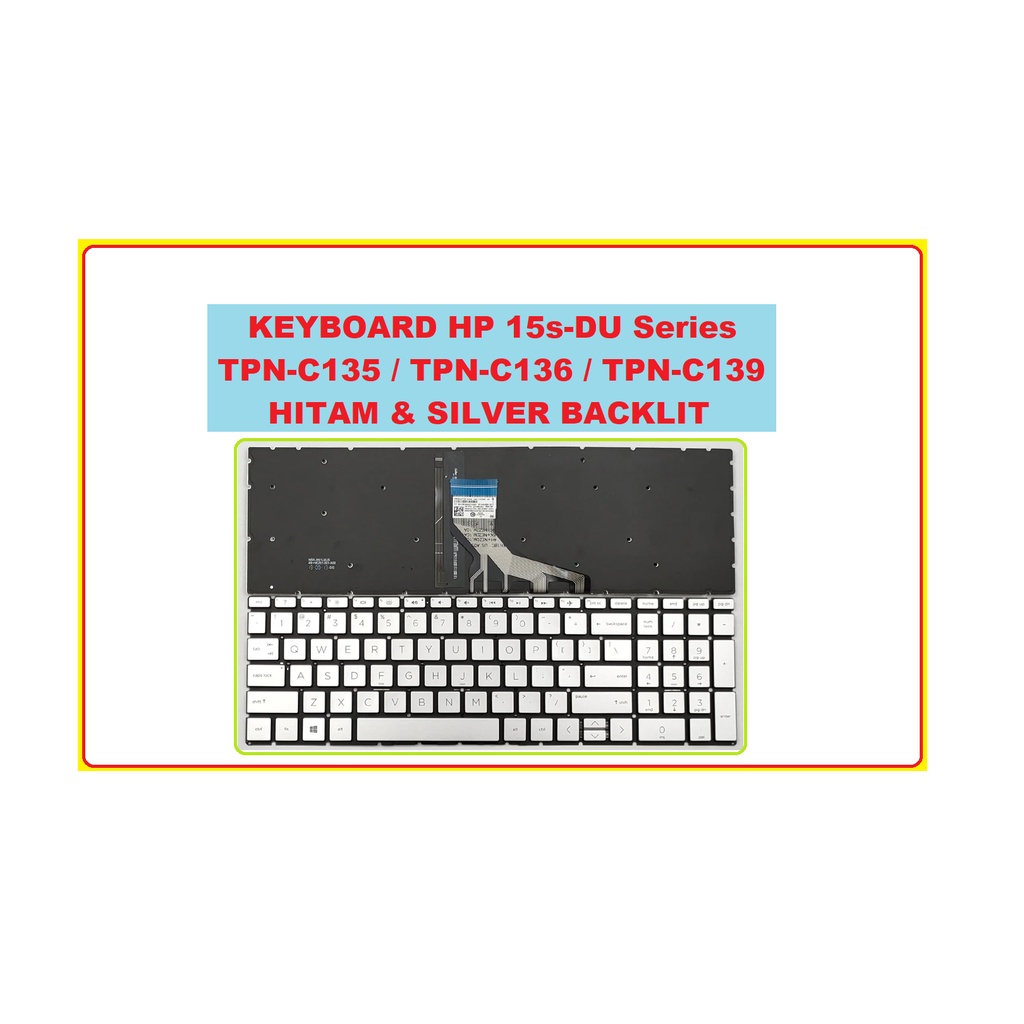 Kibot keypad Keyboard Laptop Notebook HP 15s DU 15sDU 15s-DU 15s-DU3577TU 15s-DU0013TX 15s-DU0015TX 