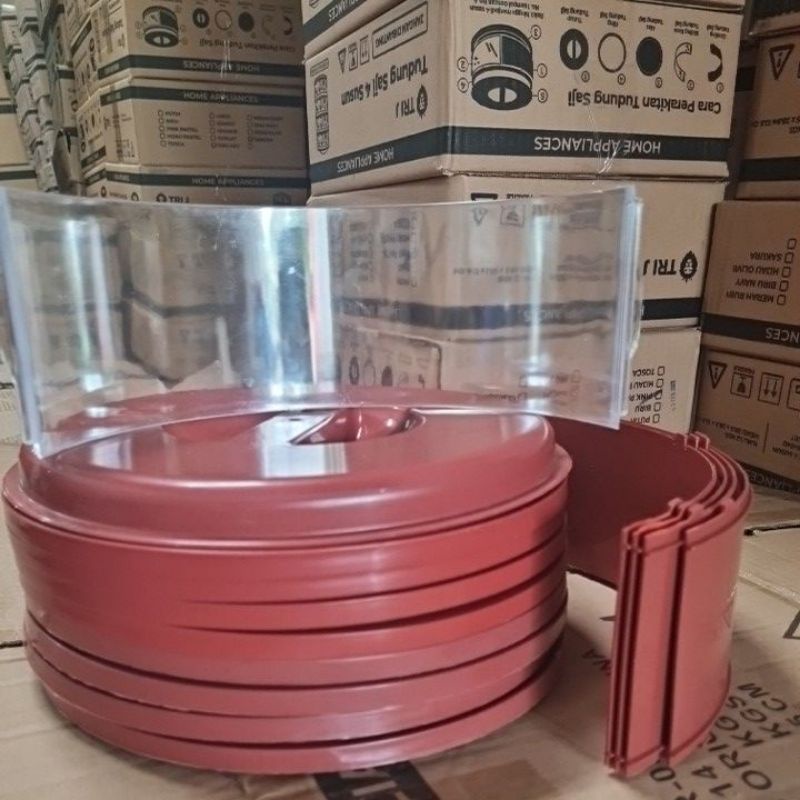 1 kg Rak Penyimpanan Makanan 4 Susun Tingkat Tudung Saji Tutup Food Cover 5 susun-Merah ruby polos