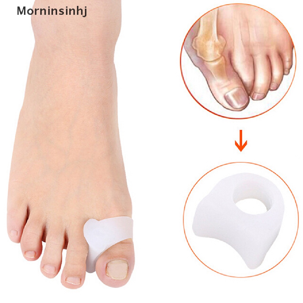 Mornin 1pasang Silicone Gel Toe Spacer Separator Perata Spreader Bunion Pereda Nyeri id