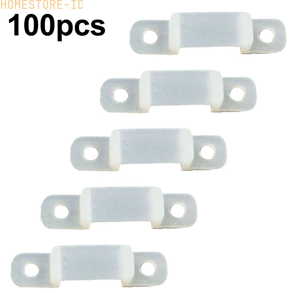 50/100pcs Silikon Lembut Lampu Strip LED Memperbaiki Klip Holder Lebar Max 8mm