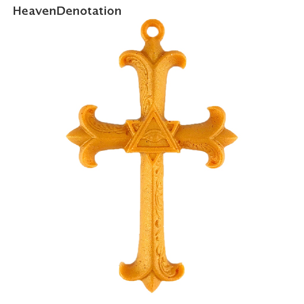 [HeavenDenotation] Cross Resin Mold Silicone Mold Epoxy Resin Cross Mold Untuk Casg DIY Gantungan Kunci Kalung Liontin Membuat Perhiasan HDV