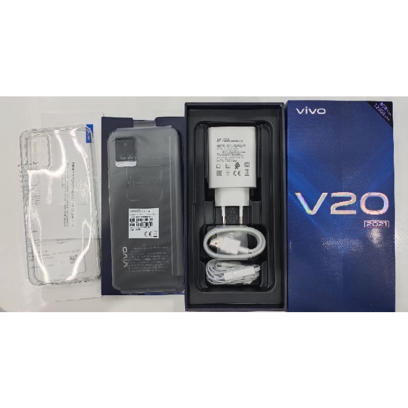Vivo V20 2021 Black 8/128 Second Super Duper Like New 100% Garansi Resmi VIVO 1Tahun