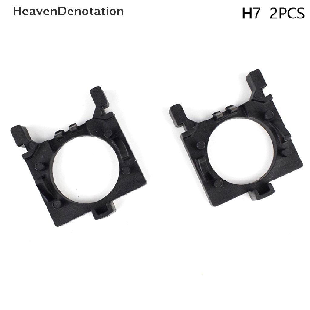 [HeavenDenotation] 2pcs H7 Dudukan Bohlam Headlight Adaptor Base Mobil Lampu LED Klip Penahan Soket Adaptor Car Base Headlight Booster Socket Connector HDV