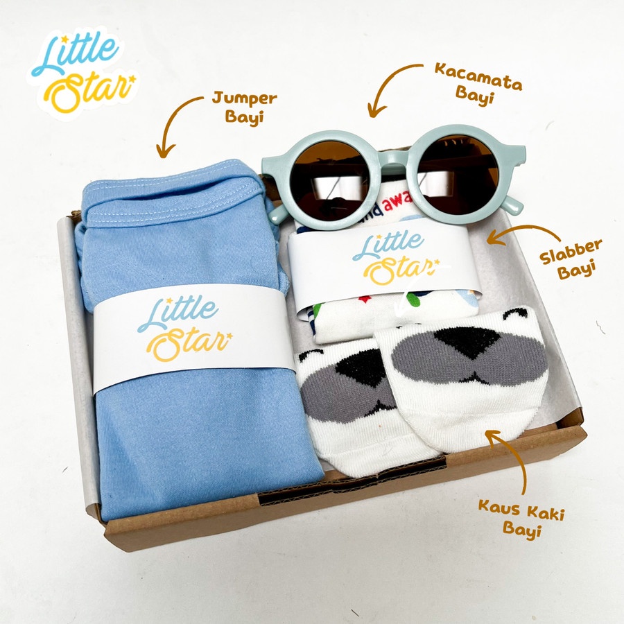 LS 4in1 Baby Gift Set Hampers Bayi Newborn Premium Kado Lahiran Unisex