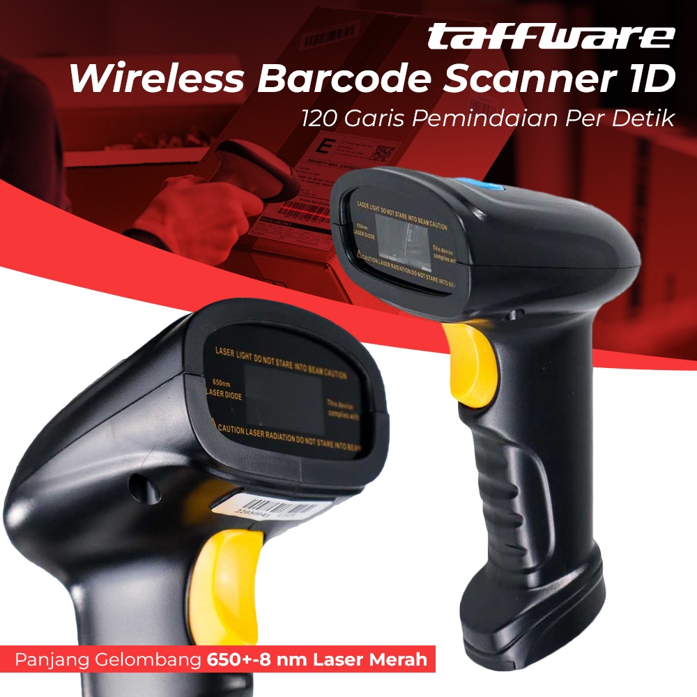 Taffware Wireless Barcode Scanner 1D - YK-W910