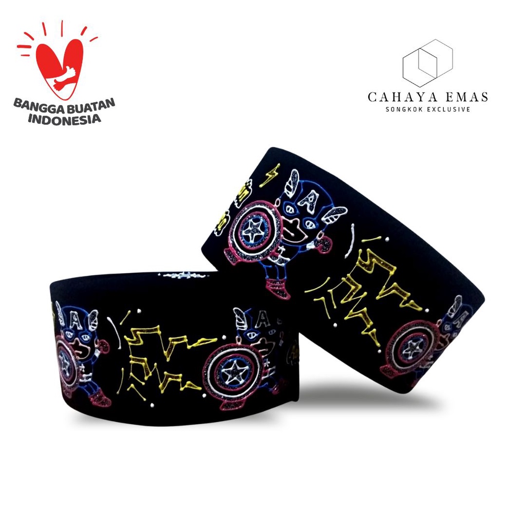 Peci Kopiah Songkok Hitam Polos Anak Bayi Lukis Karakter Robot