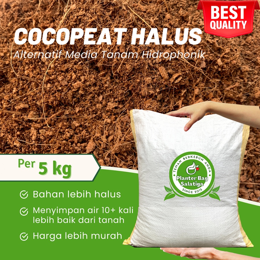 Cocopeat Halus 5 Kg Media Tanam Hidrophonik Siap Pakai Serabut Kelapa Tanaman 1 Karung Cocopit