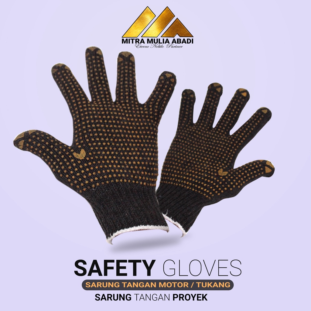 Sarung Tangan Bintik Nylon Latex Proyek Motor Safety Gloves