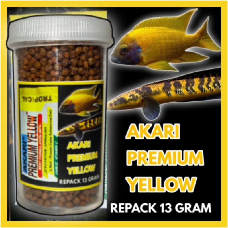 Pelet Ikan Akari Premium Yellow - 20 Gram