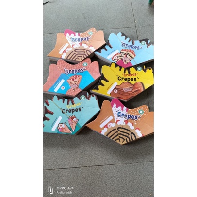 

kertas crepes kemasan crepes waffle croffle ukuran 15 x 17,5 cm / kertas lekker 15 x 17,5 cm