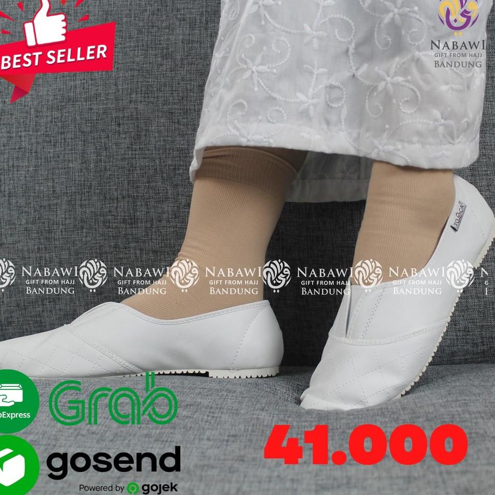 BIG SALE Sepatu Tosca Flatshoes Putih Polos Sepatu Haji Umroh Wanita Perlengkapan Haji dan Umroh Ban