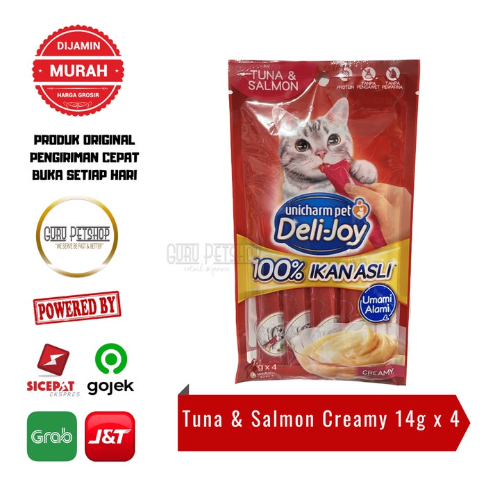 Deli-Joy Creamy Treats 14g x 4 Snack Kucing Deli Joy Creamy Cat Treats