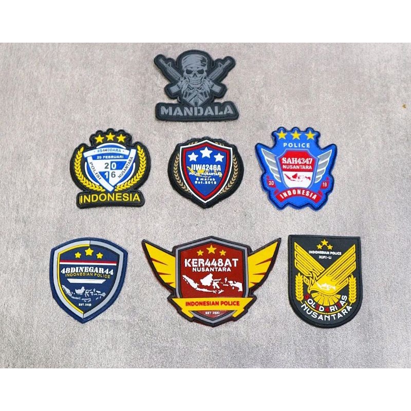 Patch Rubber letting / angkatan polri / patch letting polisi