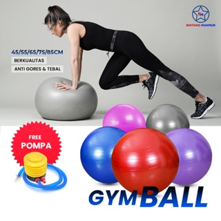 Bintang Makmur - Ruparuma Gym Ball / Yoga Ball Bola 65cm 75cm untuk Yoga Pilates Ibu Hamil Fitness Olahraga